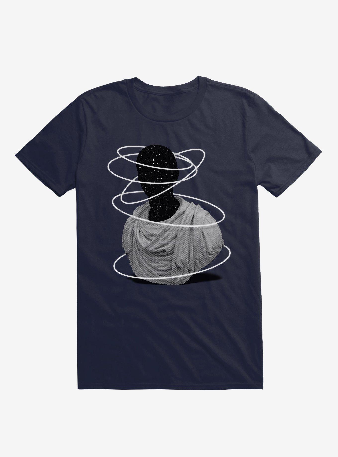 Halos Cosmic Greek Bust Navy Blue T-Shirt, , hi-res