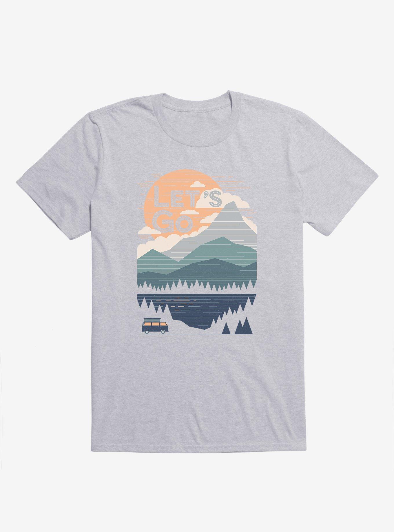 Let's Go Mountains Lake Van Sport Grey T-Shirt - GREY | Hot Topic
