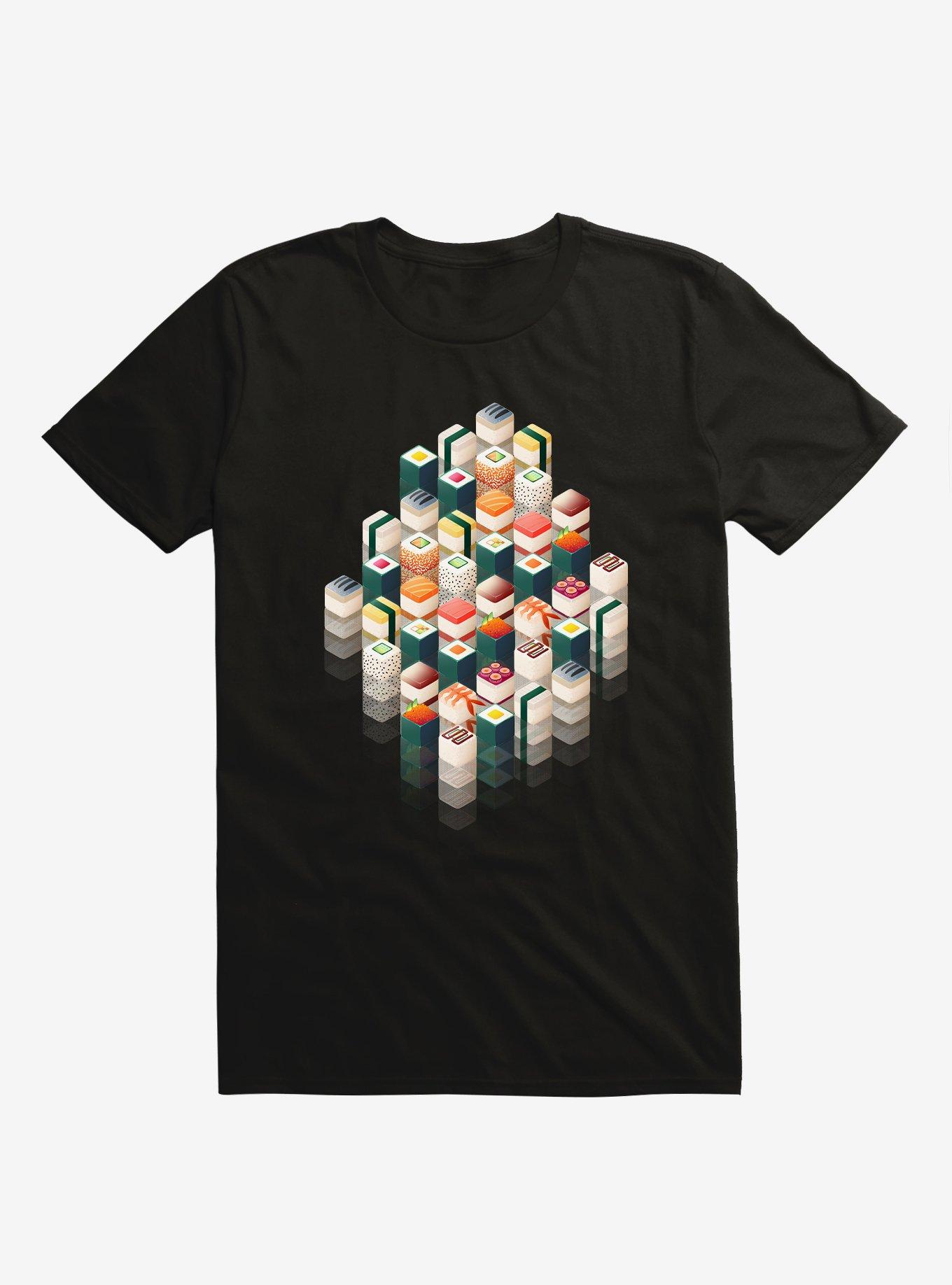 Maki Matrix Sushi Black T-Shirt, BLACK, hi-res