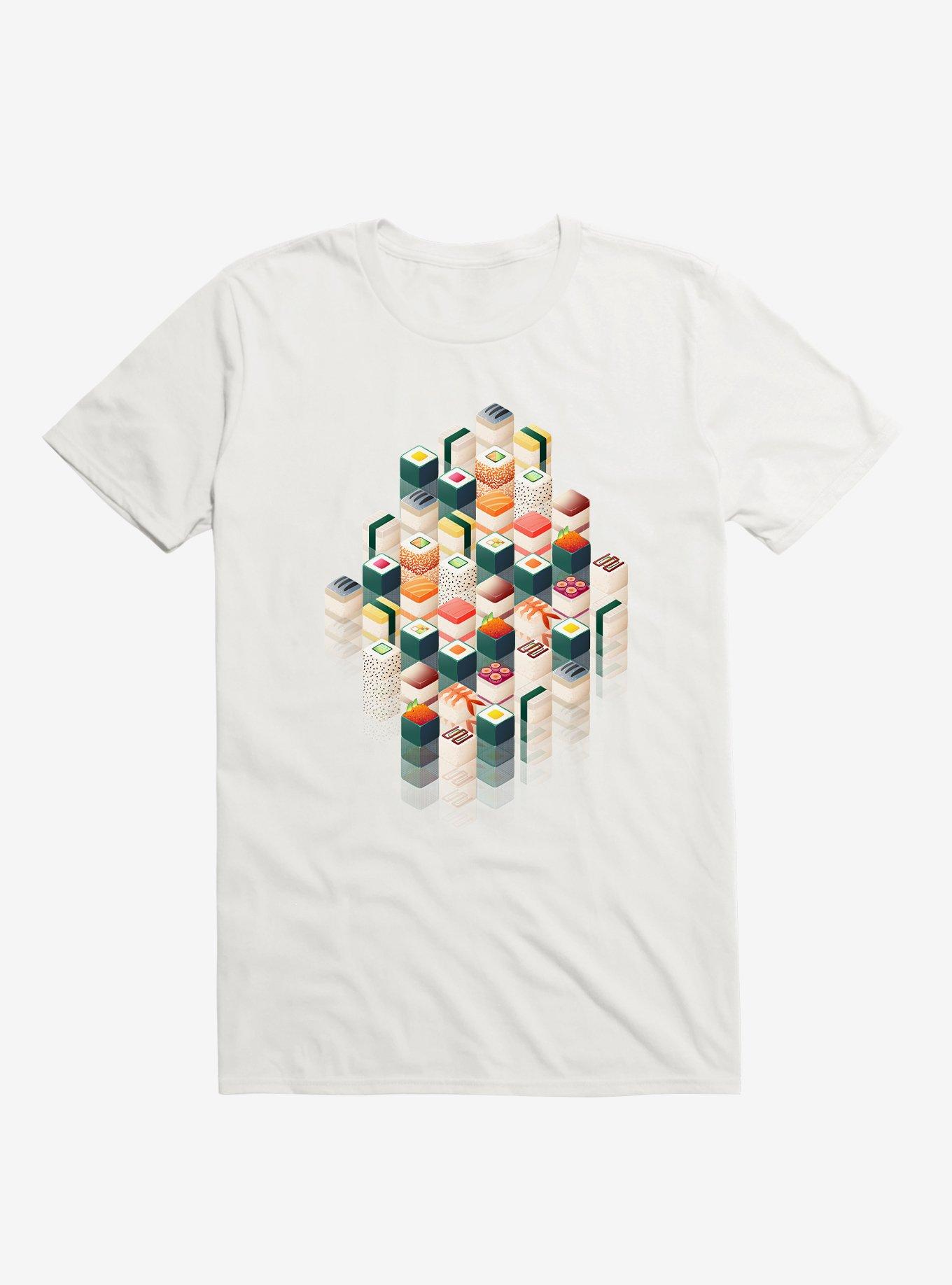 Maki Matrix Sushi White T-Shirt, WHITE, hi-res