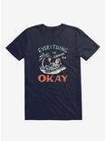 Okay Skeleton Island Navy Blue T-Shirt, NAVY, hi-res