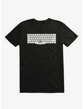 Spacebar Astronaut Keyboard Black T-Shirt, , hi-res