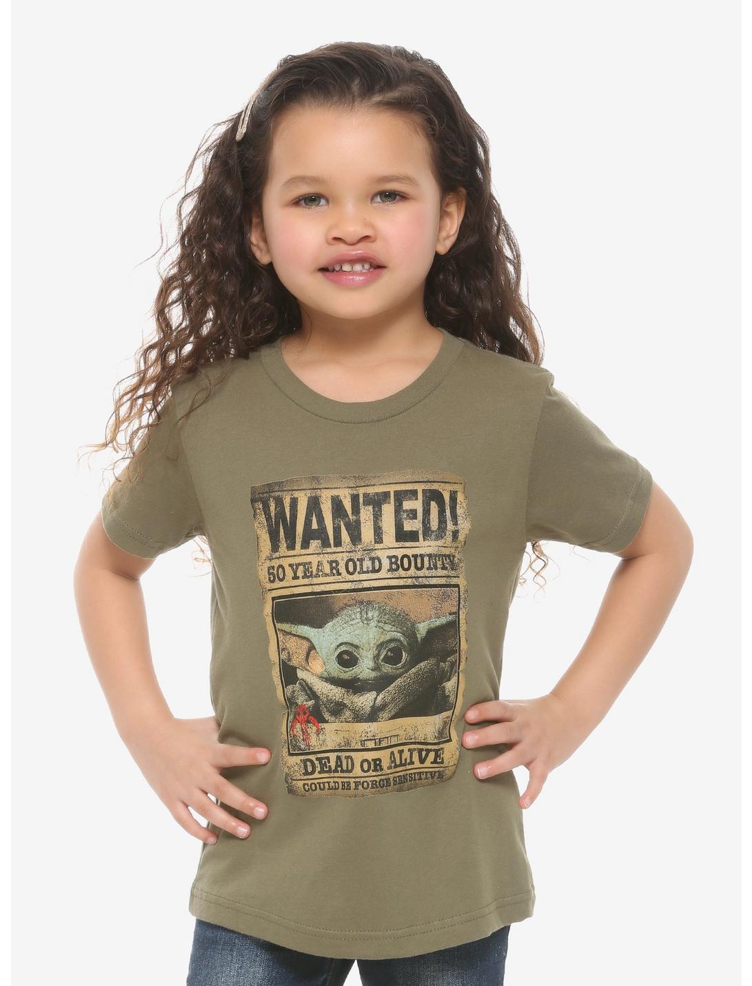 Star Wars The Mandalorian The Child Wanted Poster Toddler T-Shirt - BoxLunch Exclusive, GREY, hi-res