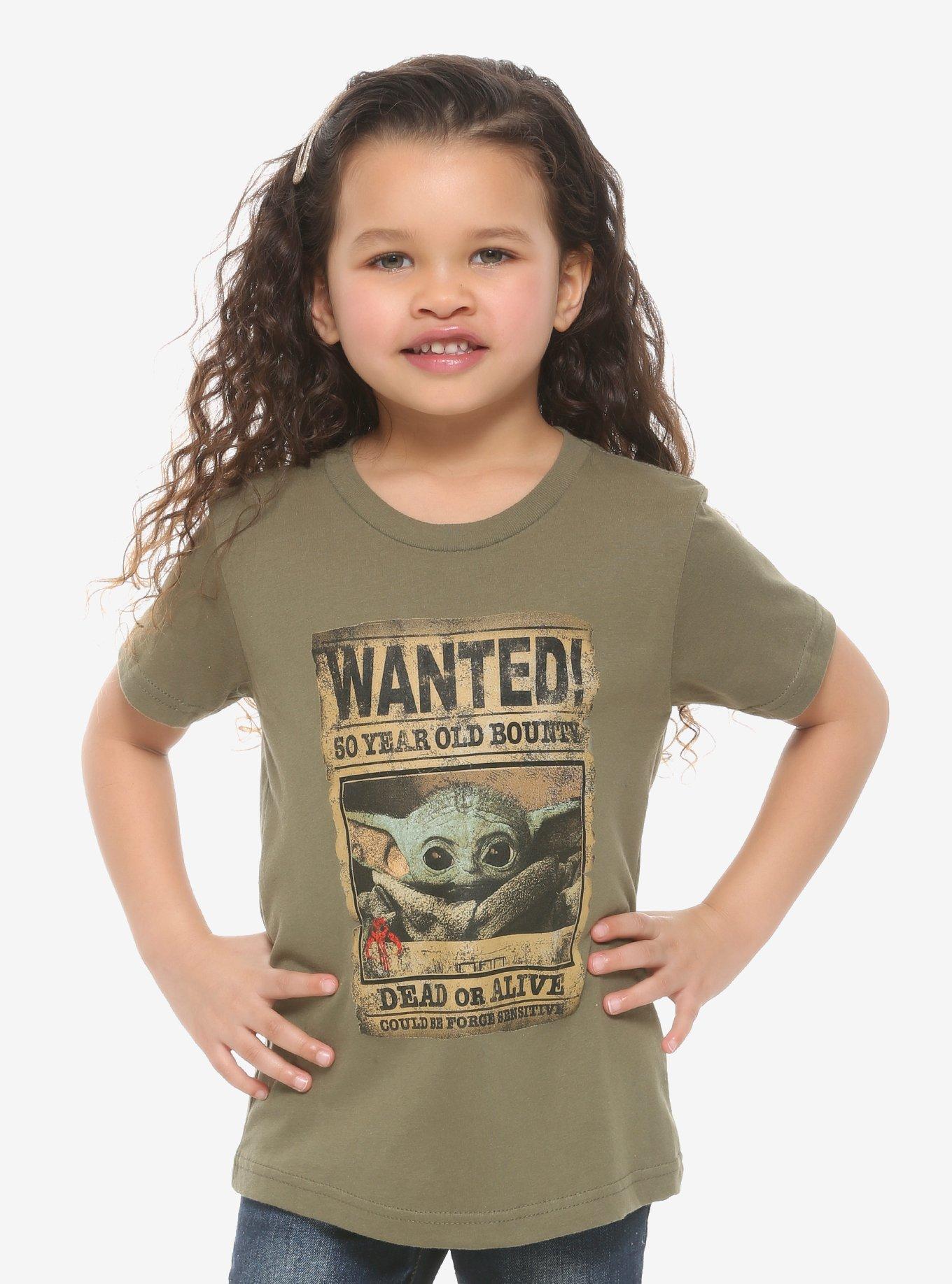 Star Wars The Mandalorian The Child Wanted Poster Toddler T-Shirt - BoxLunch Exclusive, GREY, hi-res