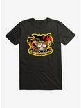 Gremlins Gizmo Stripe And Afraid Gizmo Door T-Shirt, BLACK, hi-res