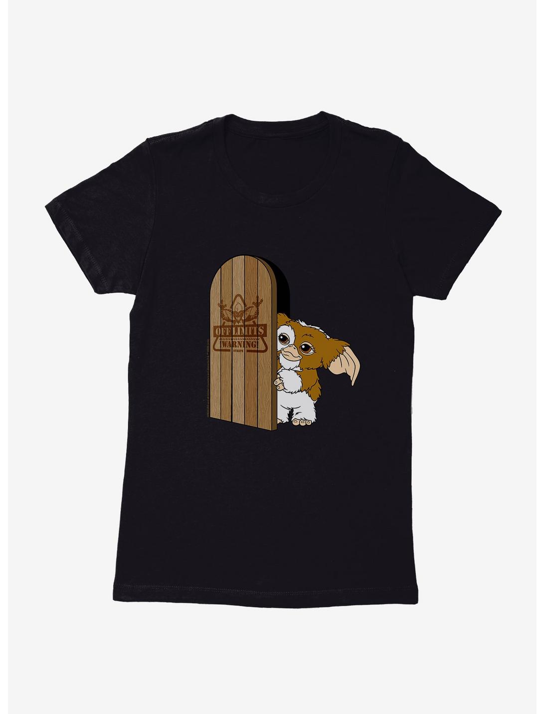 Gremlins Gizmo Off Limits Door Womens T-Shirt, BLACK, hi-res