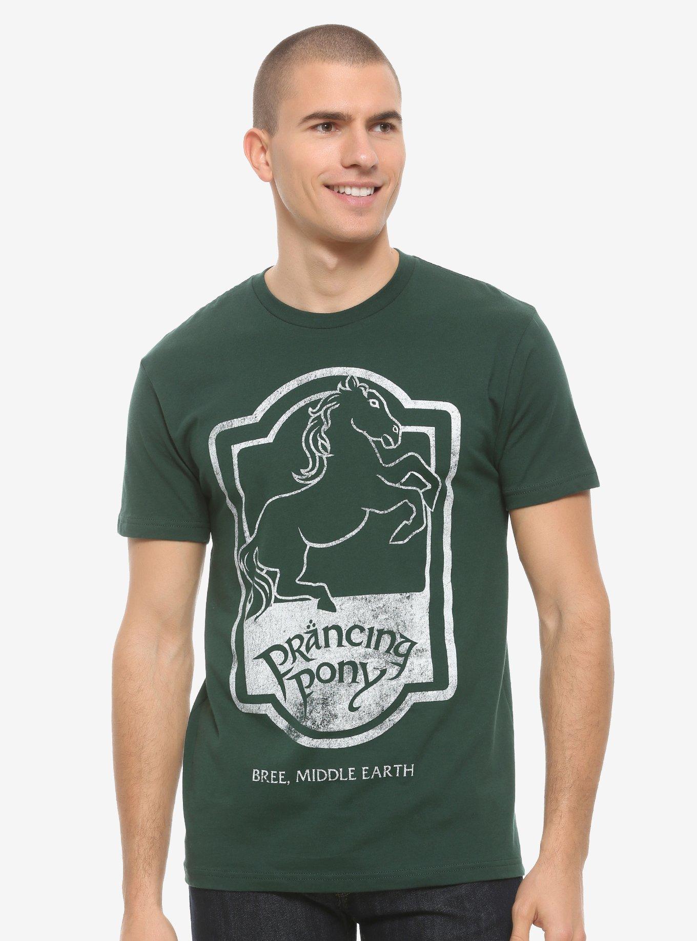 The Lord of the Rings Prancing Pony T-Shirt - BoxLunch Exclusive, WHITE, hi-res