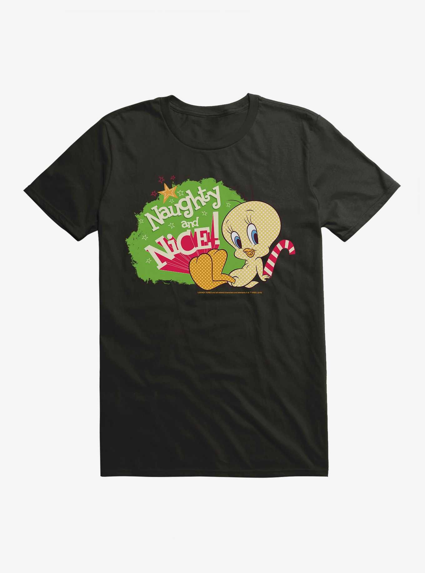 Looney Tunes Holiday Tweety Bird Naughty And Nice T-Shirt, , hi-res
