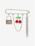Cherry Padlock Chain Safety Pin, , hi-res