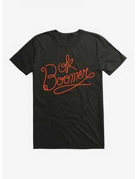 OK Boomer Neon Cursive Font T-Shirt, , hi-res