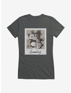 Gremlins Gizmo Black And White Polaroid Girls T-Shirt, CHARCOAL, hi-res