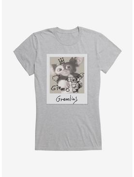 Gremlins Gizmo Black And White Polaroid Girls T-Shirt, HEATHER, hi-res
