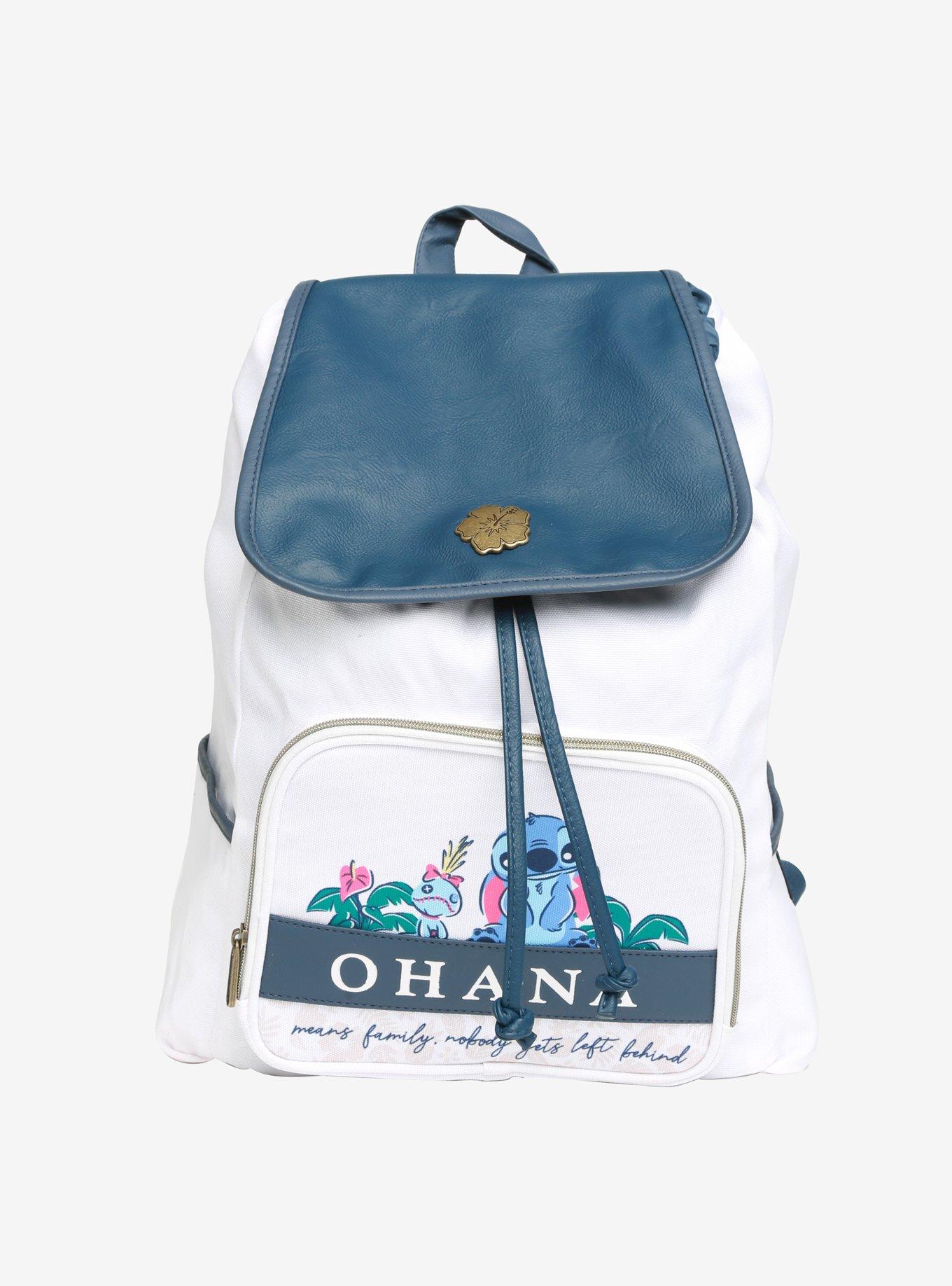 Disney Lilo & Stitch Ohana Means Family Laptop Backpack Blue White Floral NWT Stitch ∙ Back to School • Backpack • Bags and Gifts  main image 2