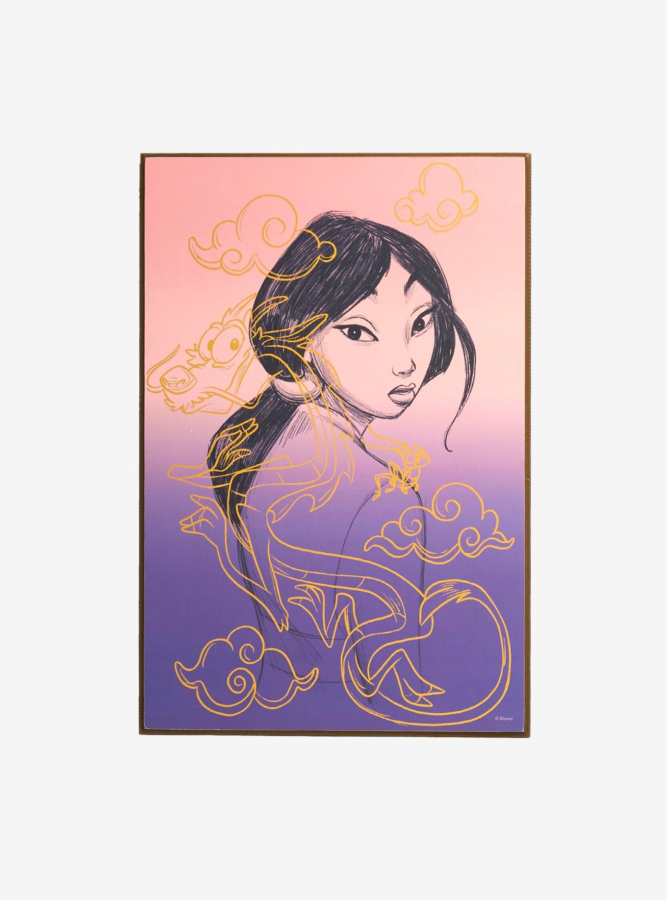 Disney Mulan Ombre Wood Wall Art, , hi-res