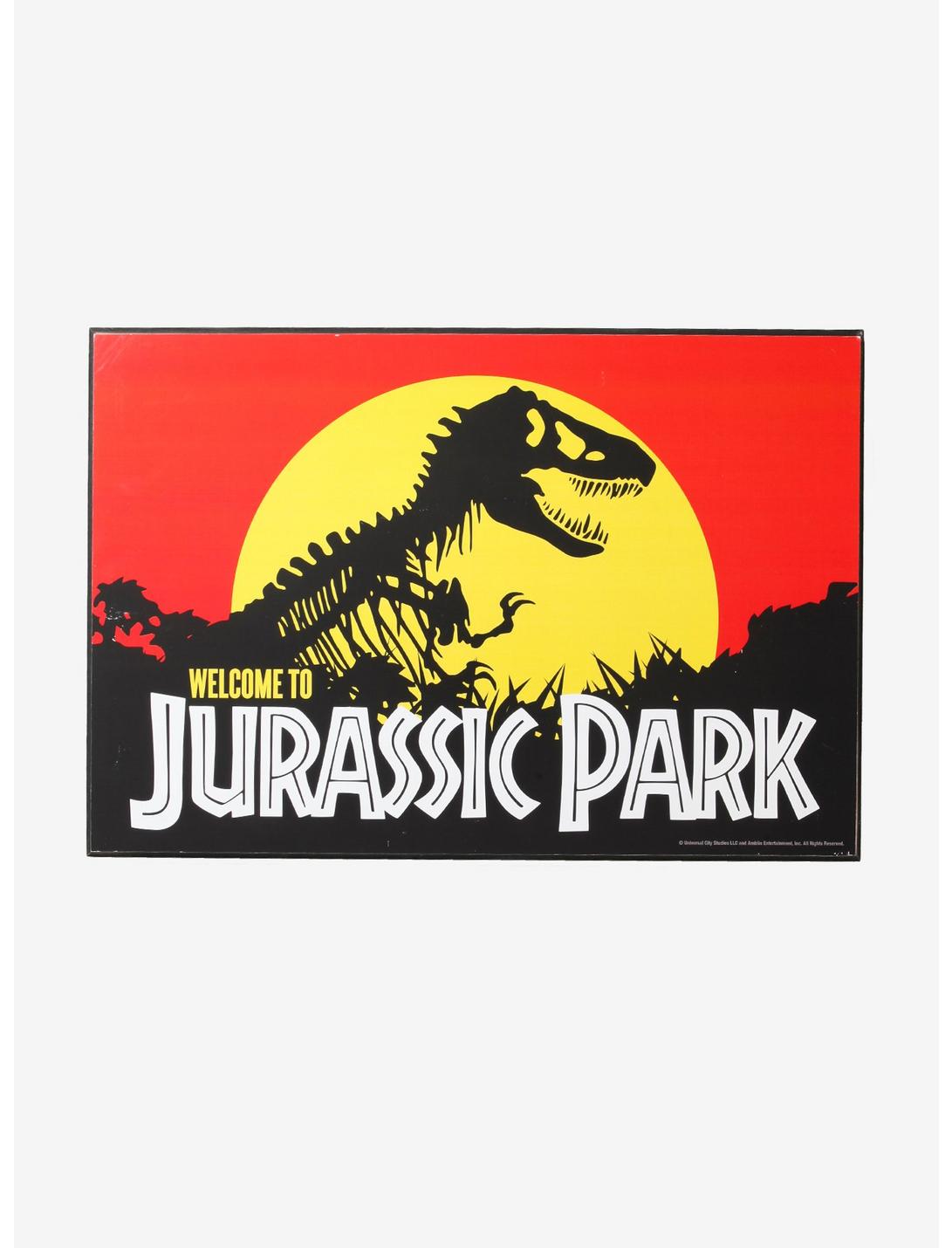 Jurassic Park Welcome Sign Wood Wall Art, , hi-res
