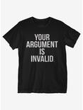 Argument Invalid T-Shirt, BLACK, hi-res