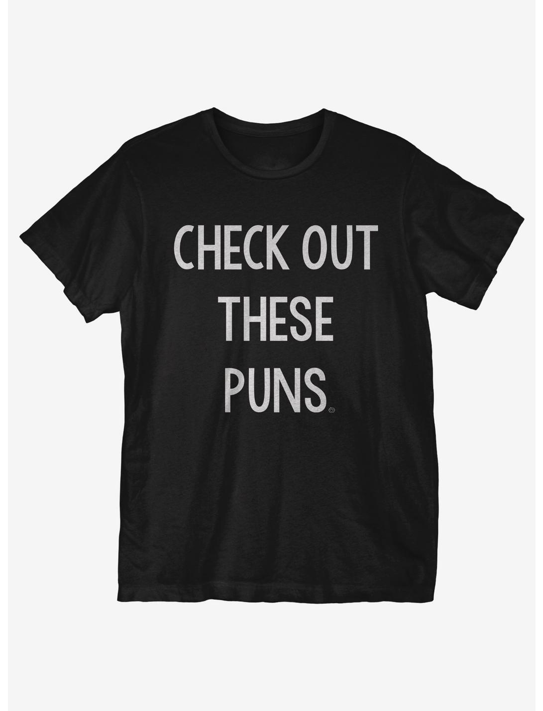 Check Out These Puns T-Shirt, BLACK, hi-res