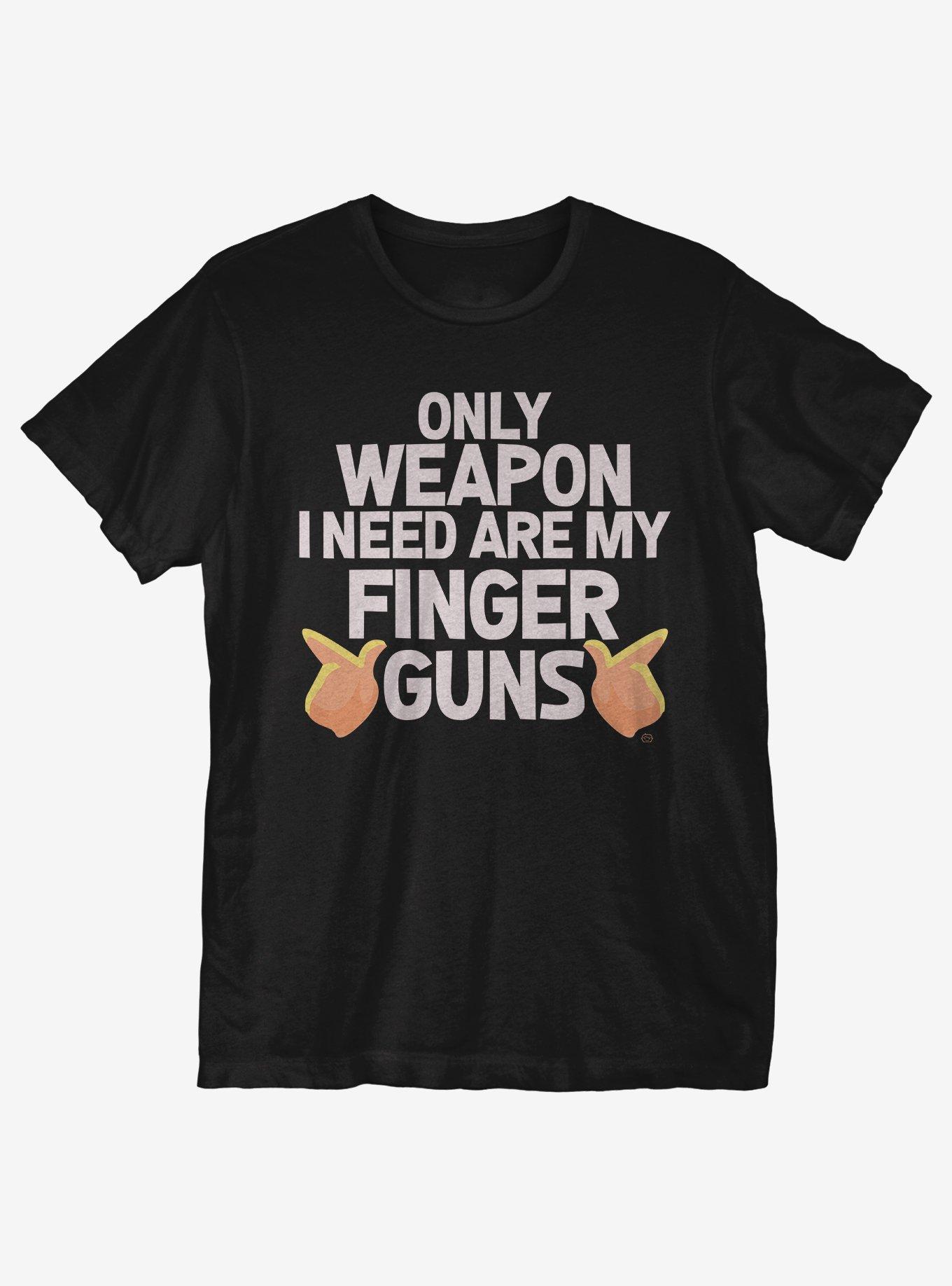 Finger Guns T-Shirt, BLACK, hi-res