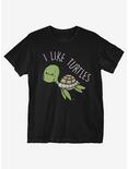 I Like Turtles T-Shirt, BLACK, hi-res