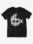 I'm Ok Sad Hand T-Shirt, BLACK, hi-res