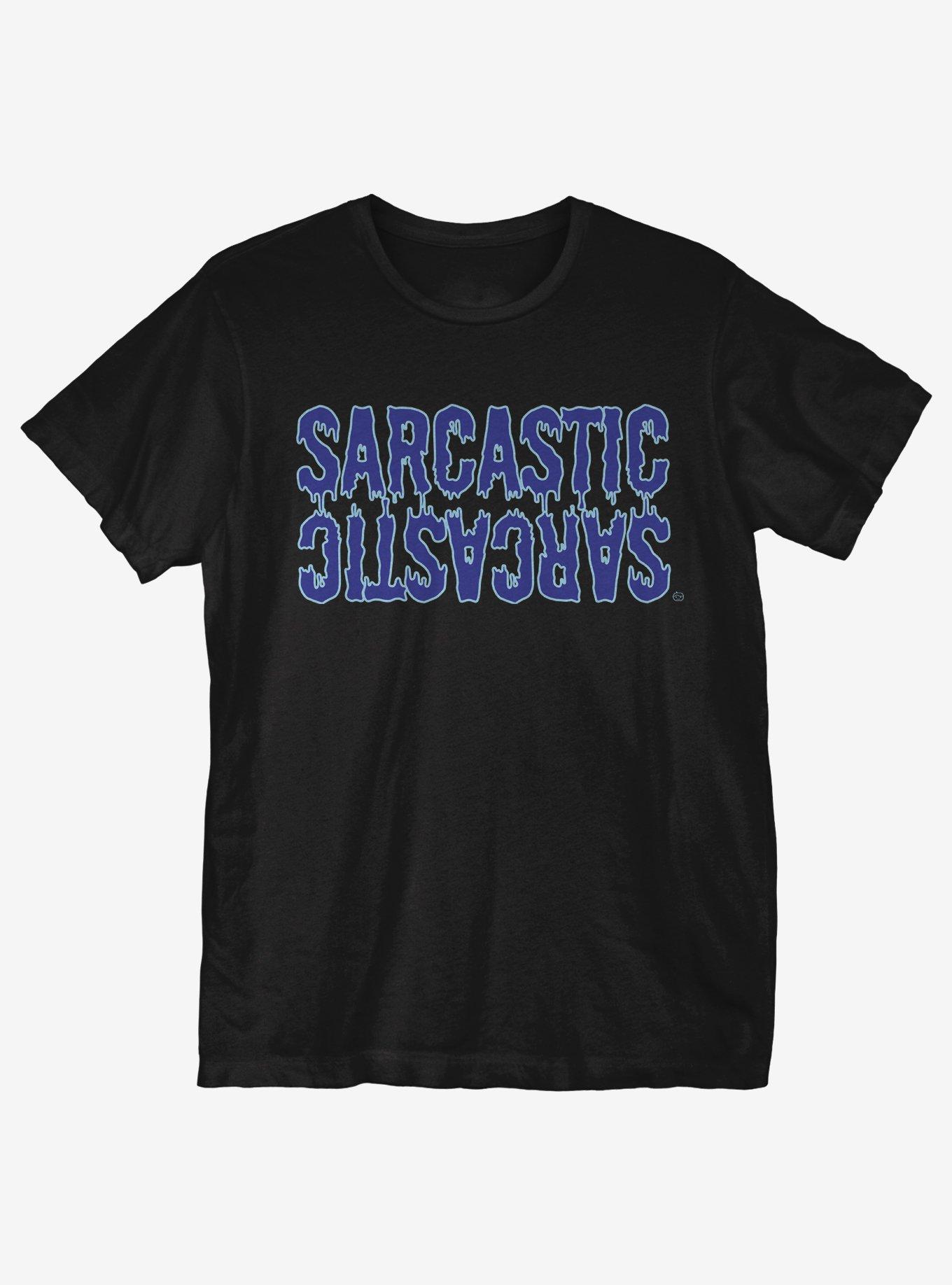 Sarcastic T-Shirt, BLACK, hi-res