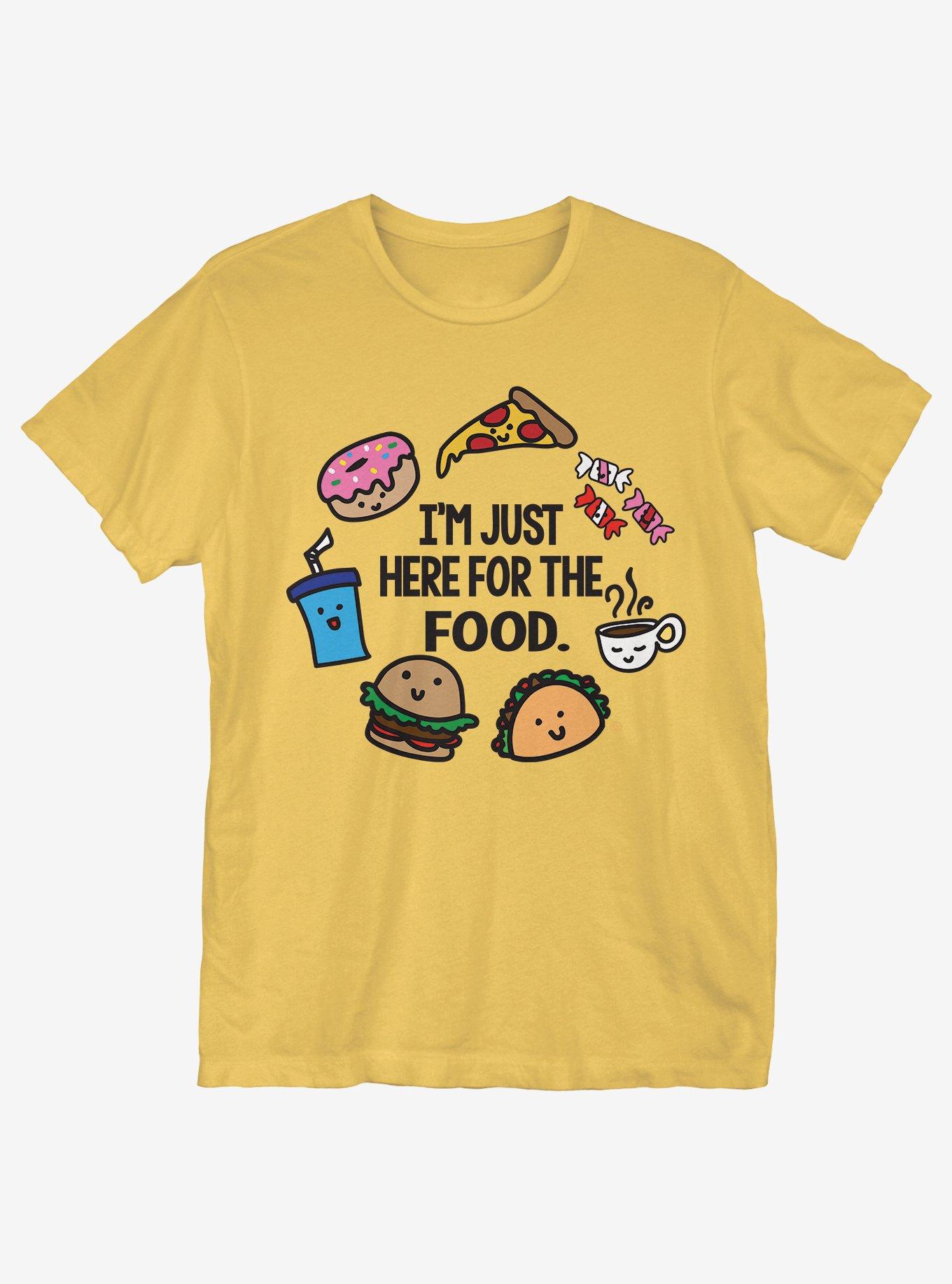 I'm Just Here For Food T-Shirt, SPRING YELLOW, hi-res