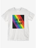 Love Who You Want T-Shirt, WHITE, hi-res