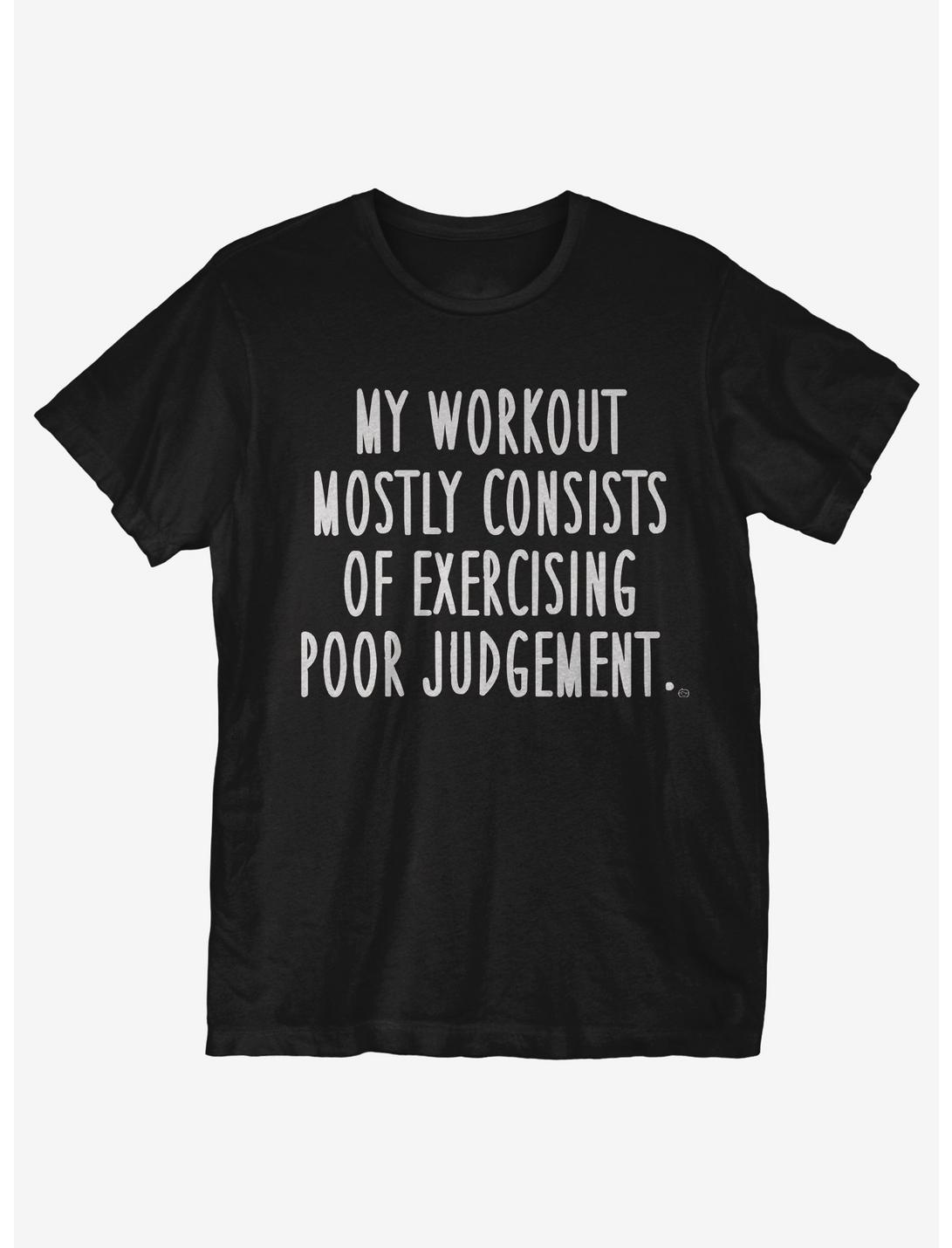 Workout Mostly Consists T-Shirt, BLACK, hi-res