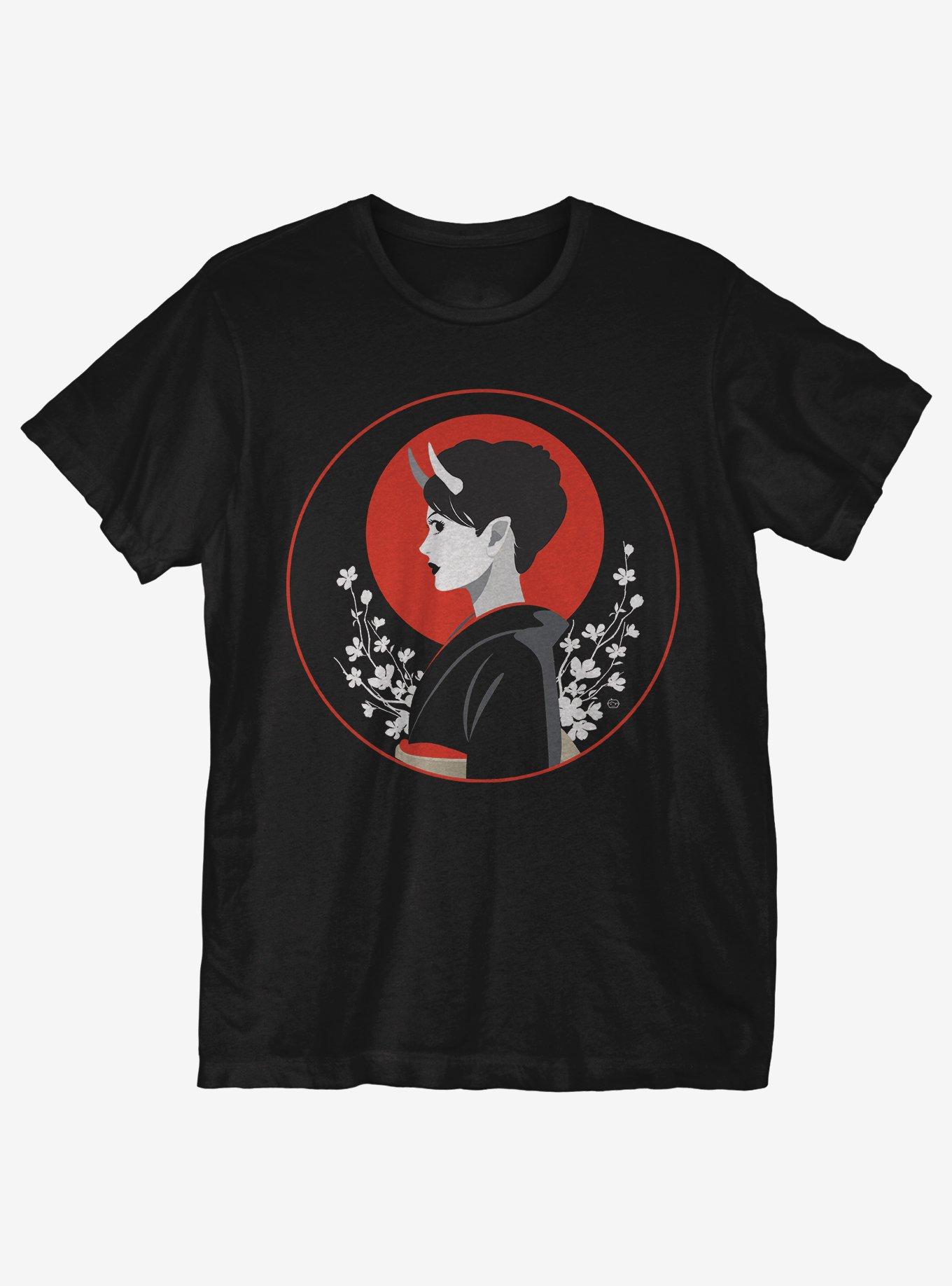 Oni Sakura T-Shirt, BLACK, hi-res