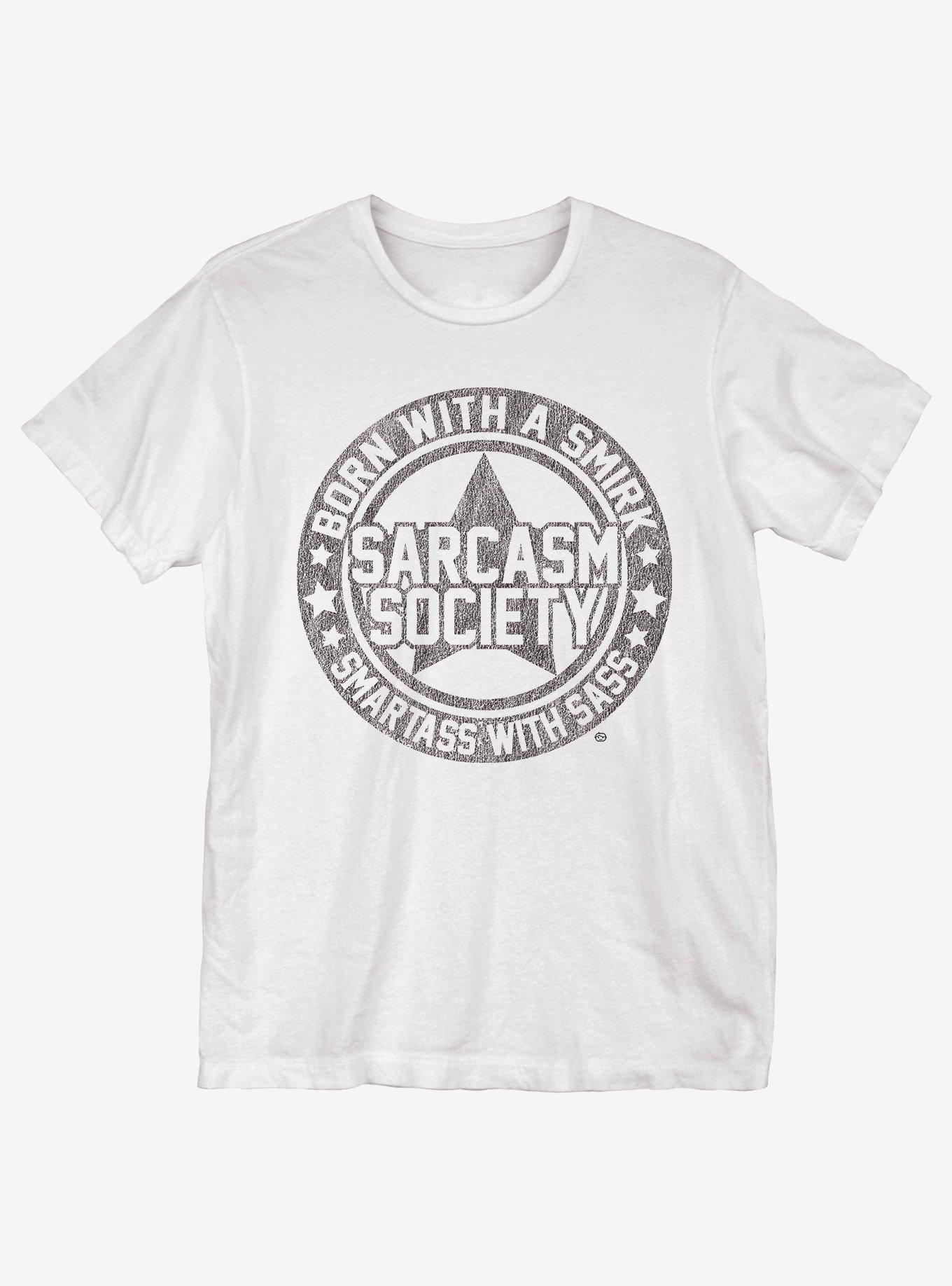 Sarcasm Society T-Shirt, WHITE, hi-res