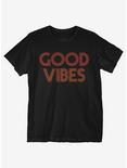Text Good Vibes T-Shirt, BLACK, hi-res