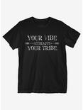 Vibe Attracts Tribe Pyramid T-Shirt, BLACK, hi-res