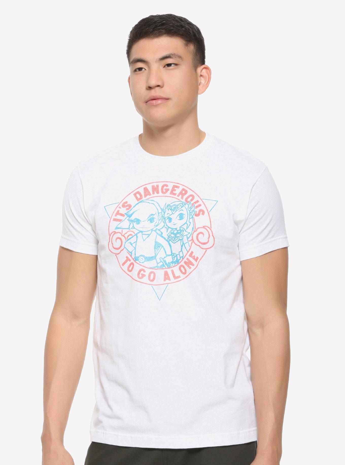 The Legend of Zelda It's Dangerous to Go Alone T-Shirt - BoxLunch Exclusive, BLUE, hi-res