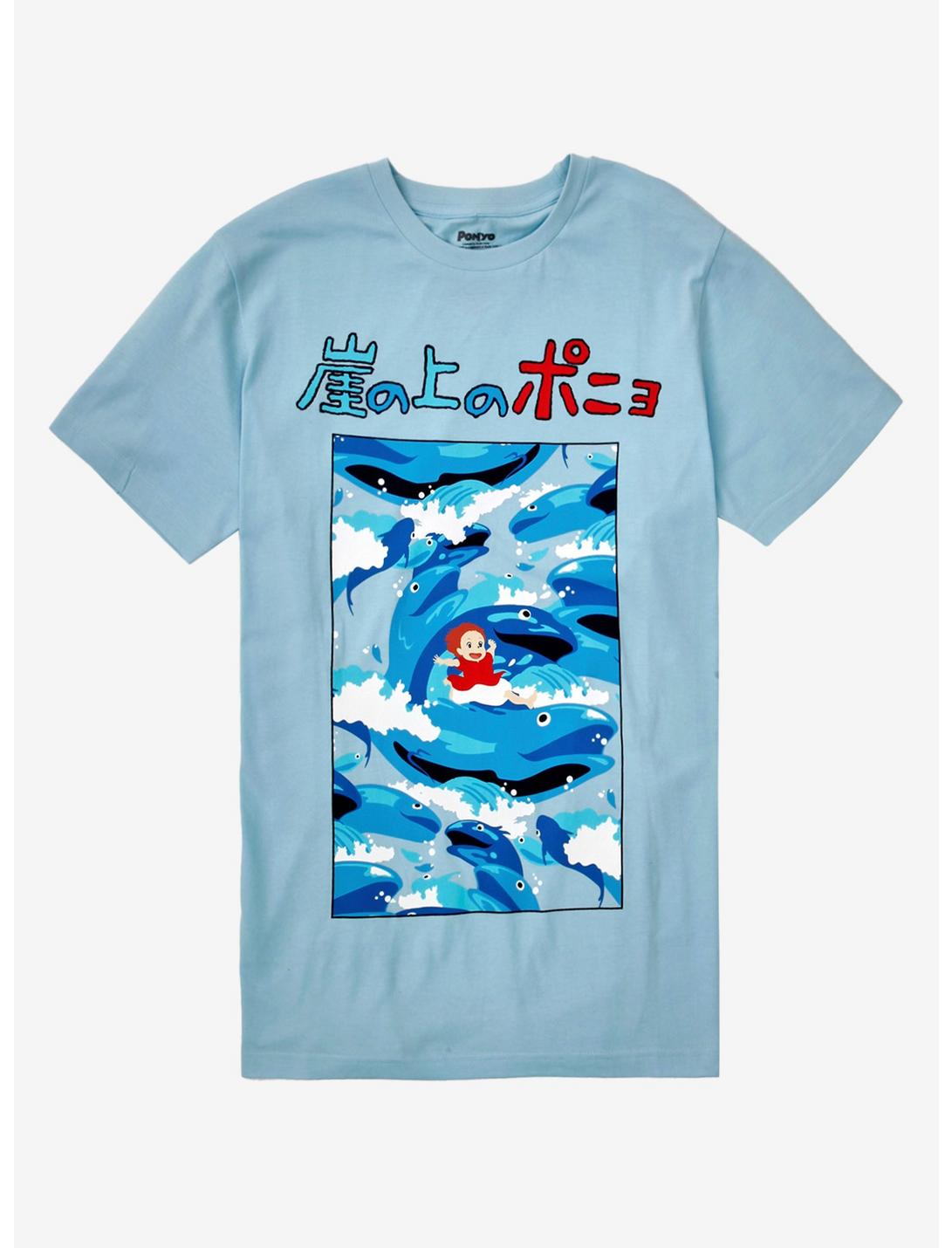 Studio Ghibli Ponyo Earth Day Fish T-Shirt, SKY BLUE, hi-res