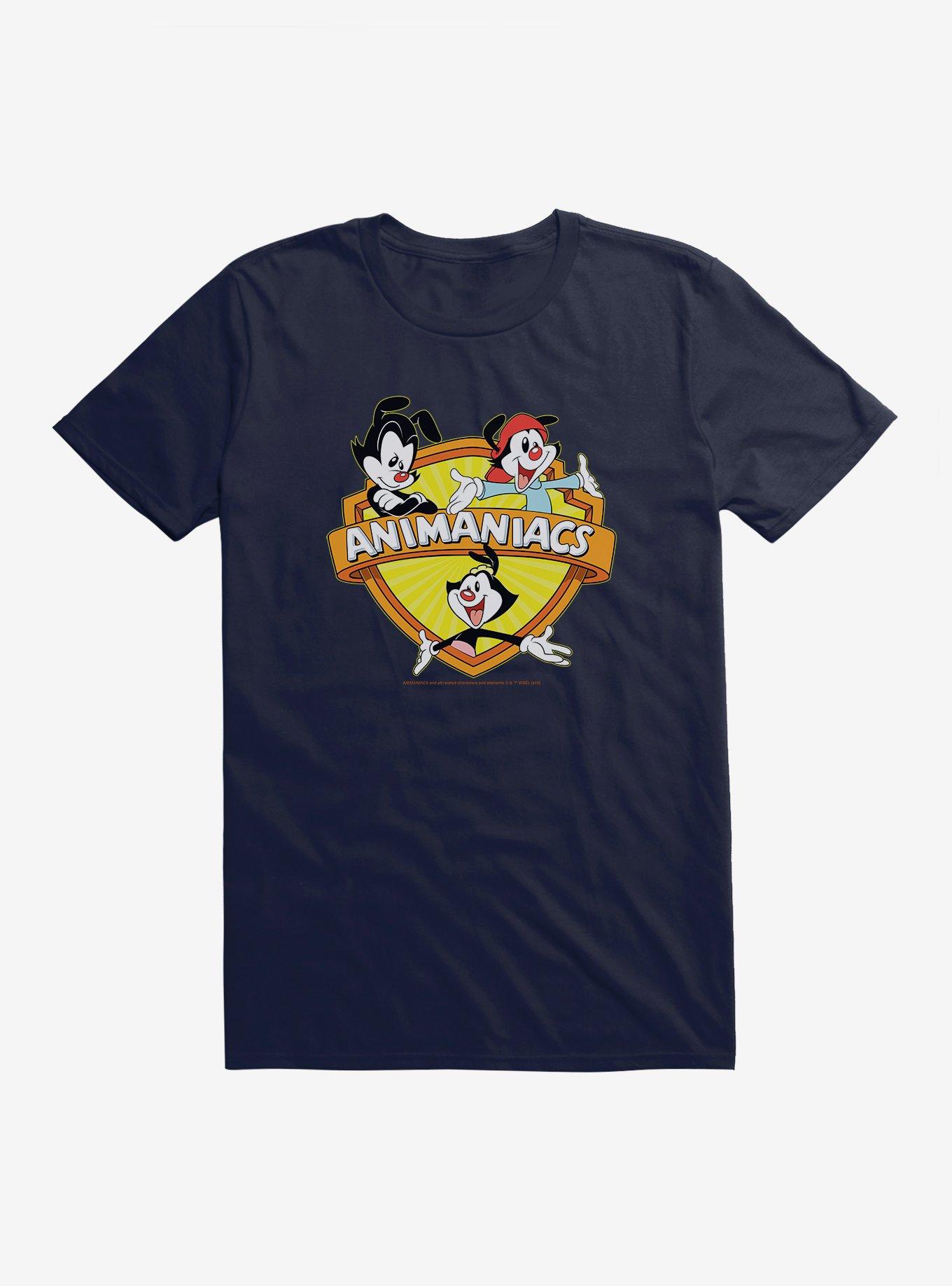 Animaniacs Trio Logo T-Shirt, NAVY, hi-res