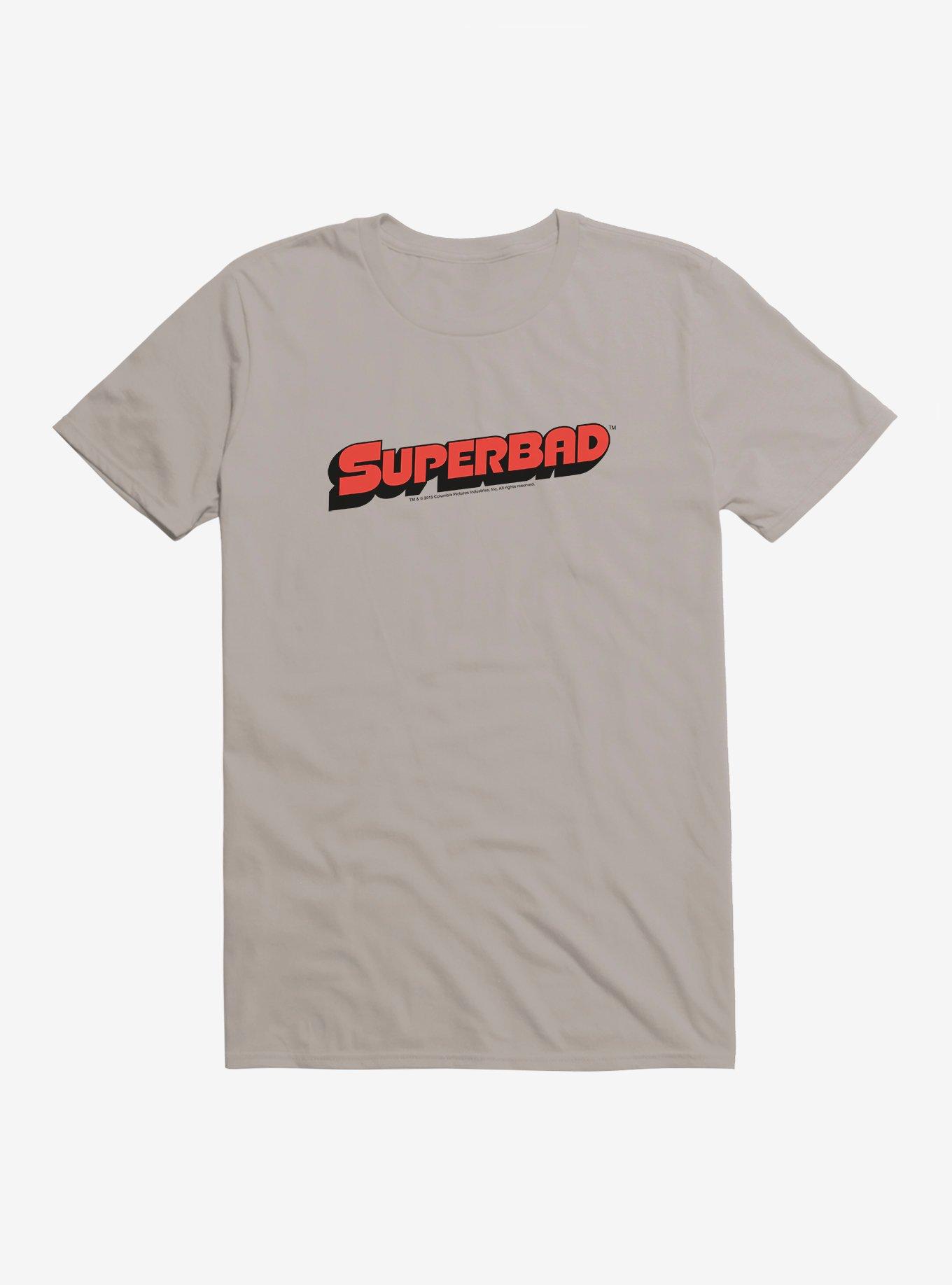 Superbad Name Logo T-Shirt, LIGHT GREY, hi-res