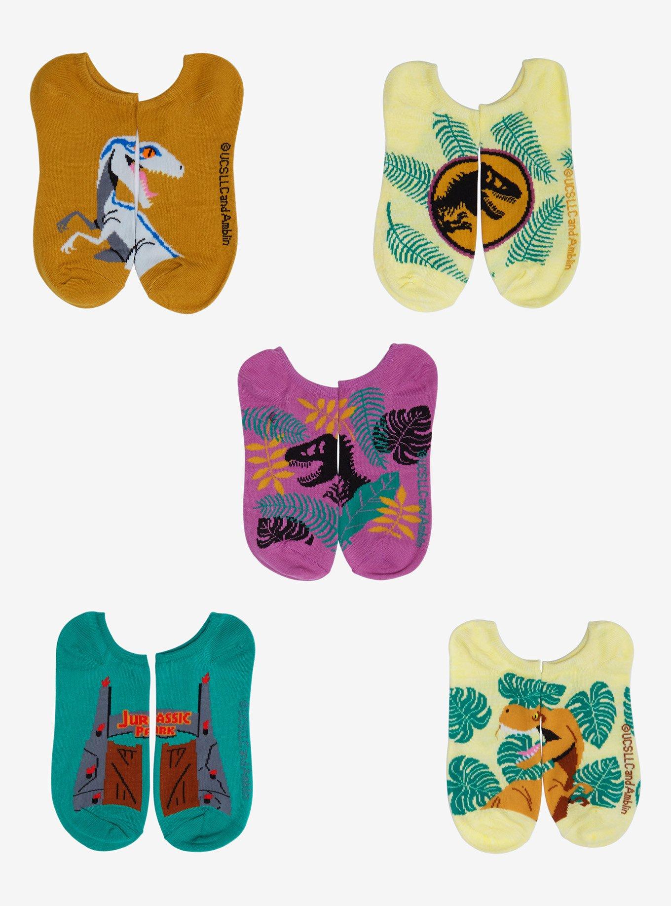 Jurassic Park Leaves Ankle Sock Set - BoxLunch Exclusive, , hi-res