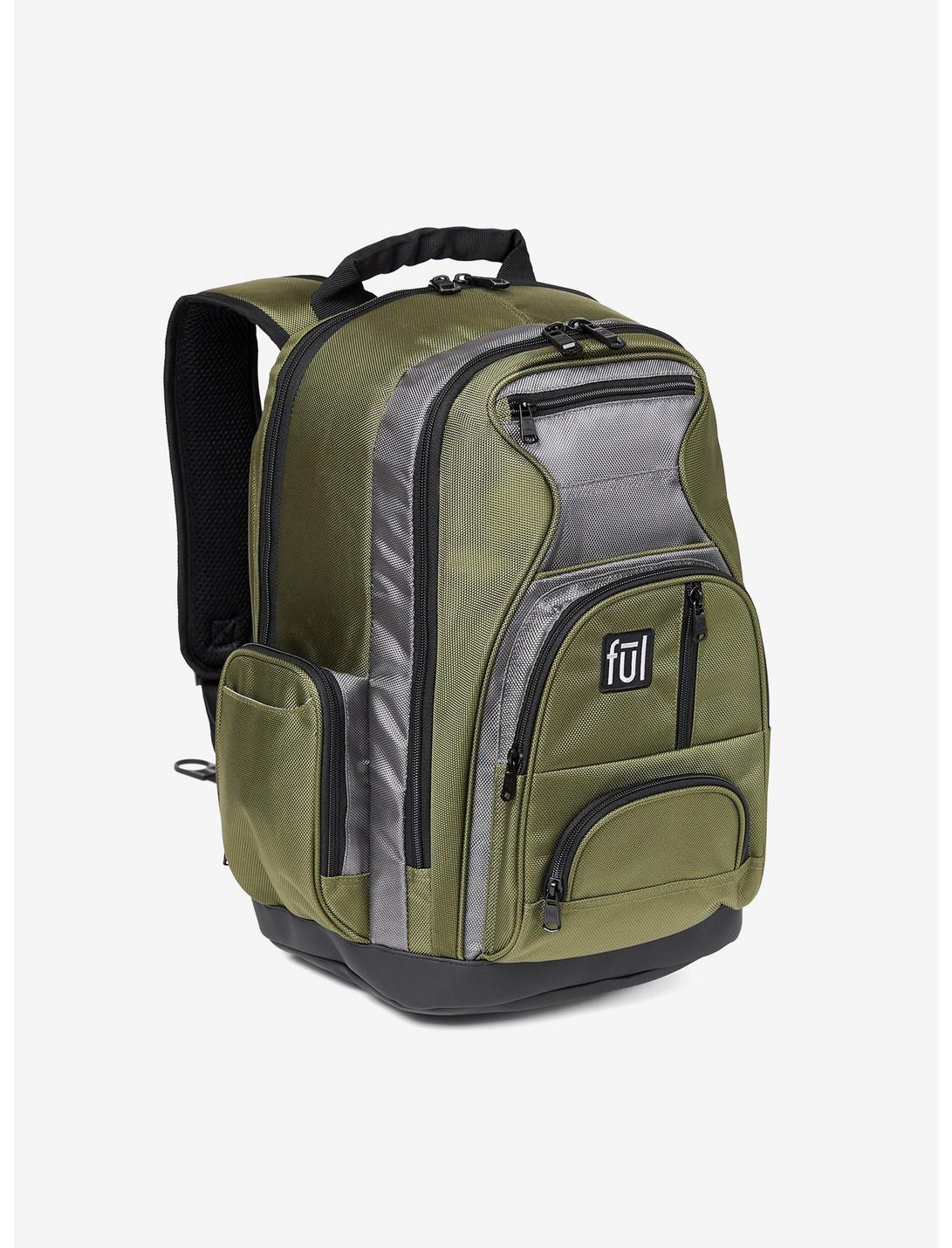 FUL Free Fallin' Padded Green Laptop Backpack, , hi-res