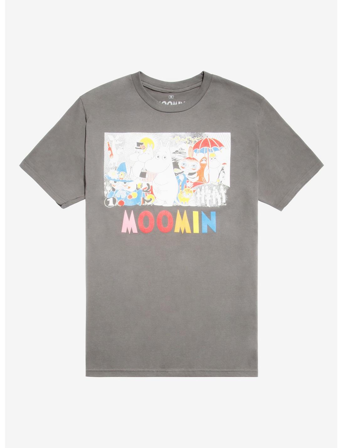 Moomin Panel T-Shirt, GREY, hi-res