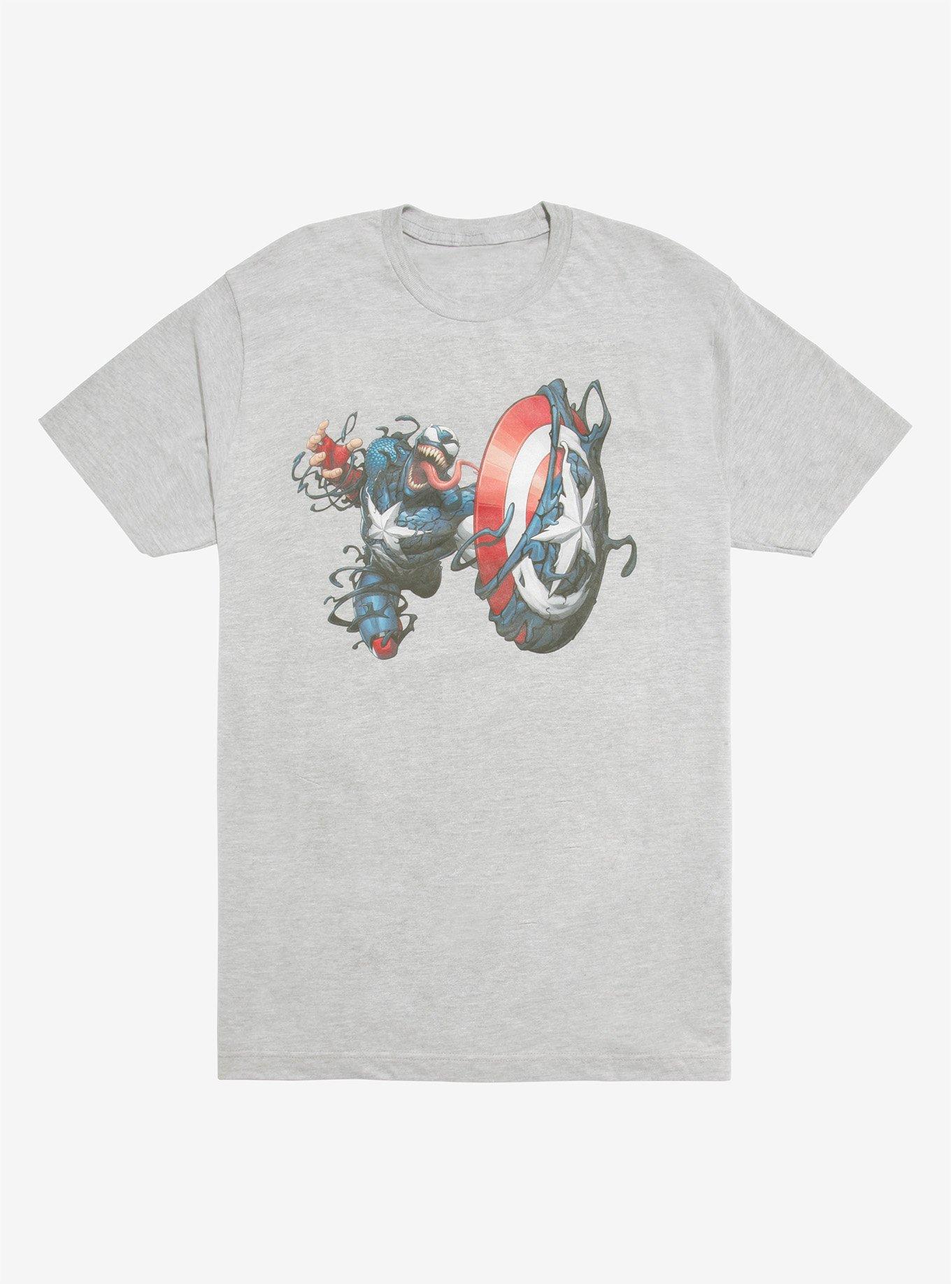 Marvel Venom Captain America T-Shirt, GREY, hi-res
