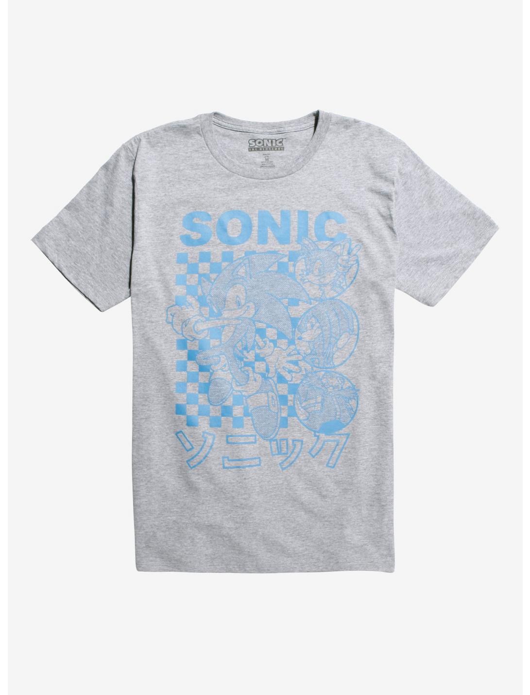 Sonic The Hedgehog Characters Grey T-Shirt, GREY, hi-res