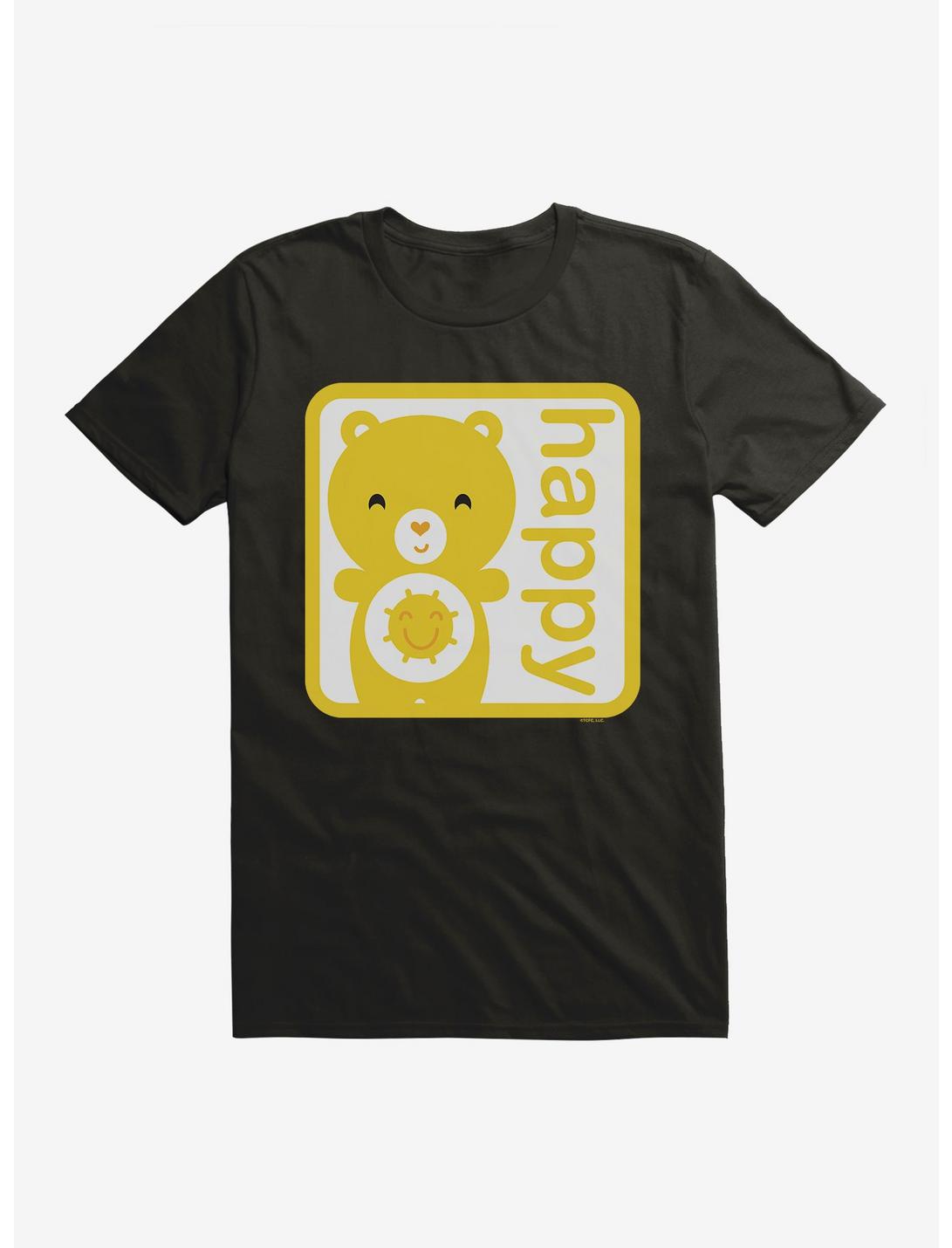 Care Bears Cartoon Funshine Icon T-Shirt, BLACK, hi-res