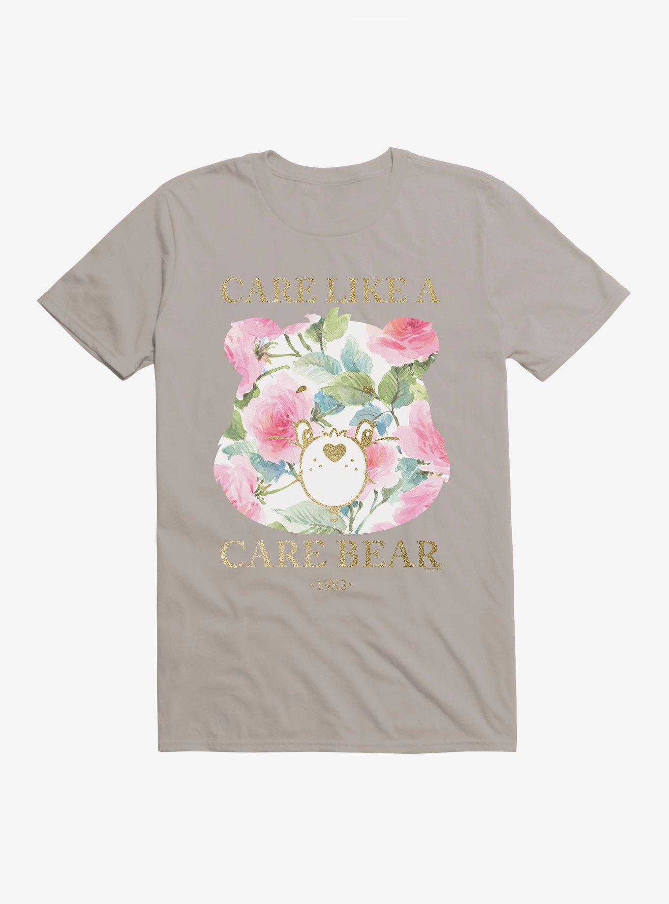 Care Bears Care Like A Care Bear Floral T-Shirt, LIGHT GREY, hi-res