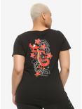 Disney Mulan Mushu & Flowers Girls T-Shirt Plus Size, MULTI, hi-res
