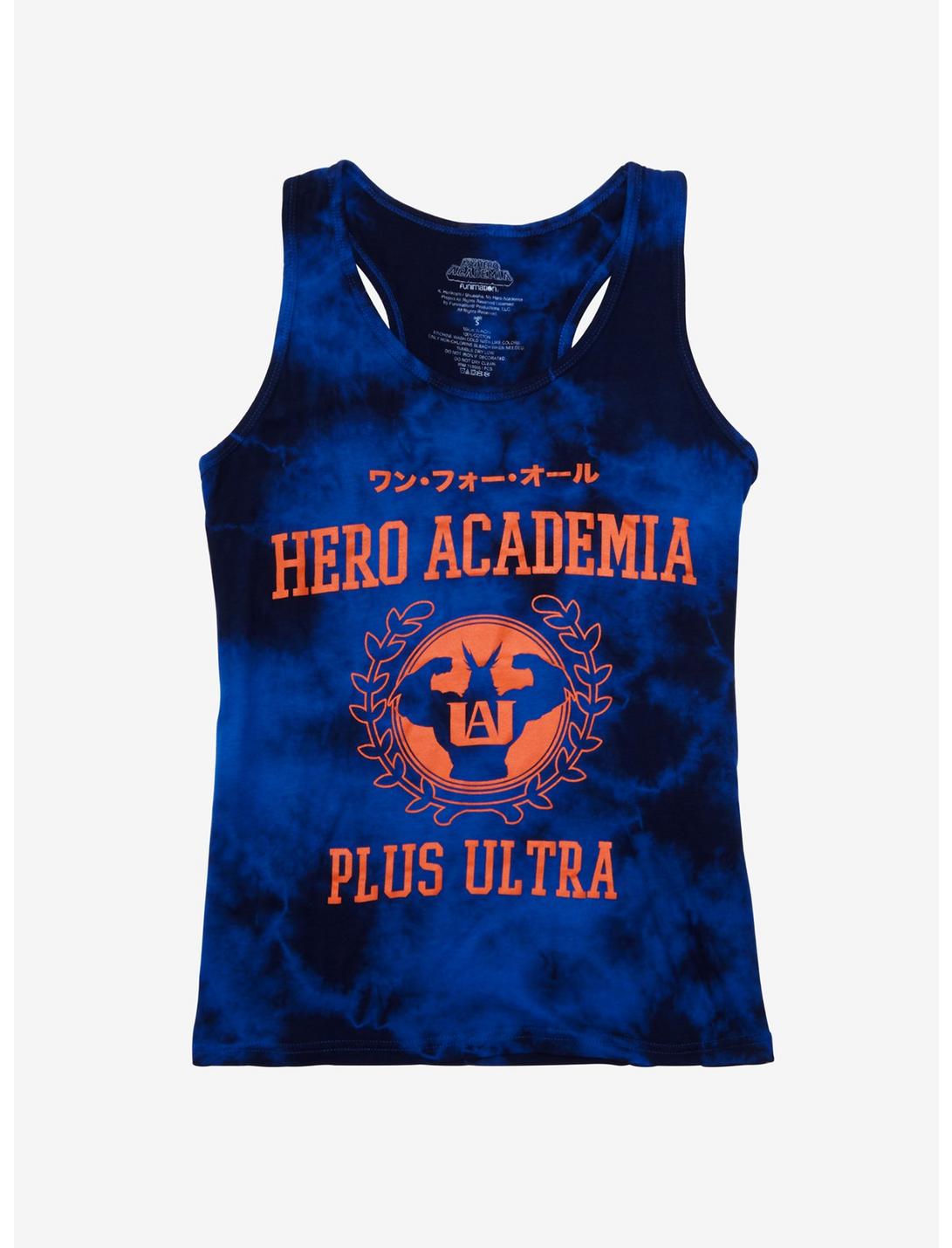 My Hero Academia All Might Tie-Dye Girls Tank Top, BLUE, hi-res