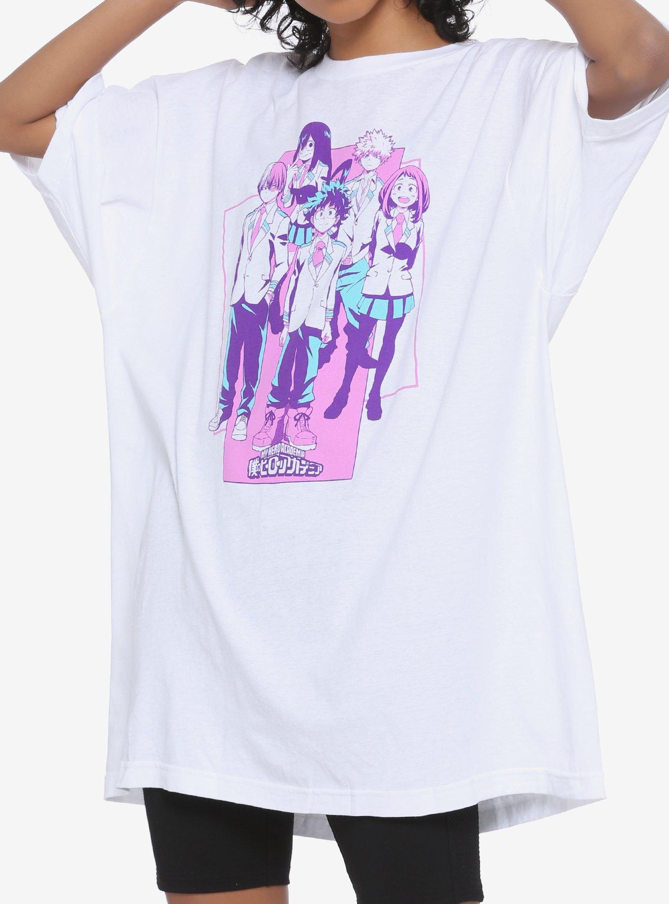 My Hero Academia Pastel Group Oversized Girls T-Shirt, MULTI, hi-res