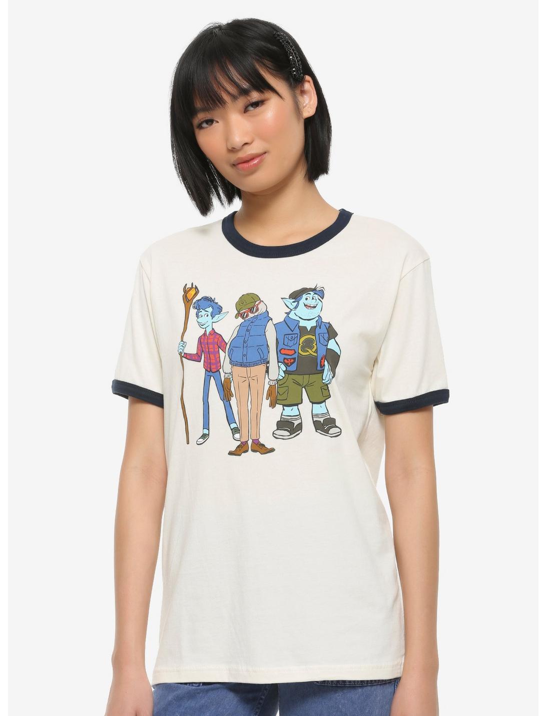 Disney Pixar Onward Barley Ian Checklist Girls Ringer T-Shirt, MULTI, hi-res
