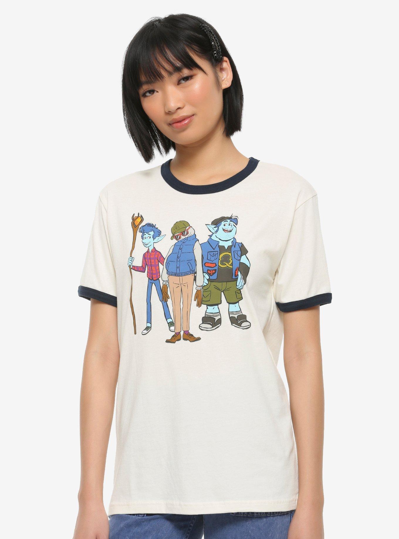 Disney Pixar Onward Barley Ian Checklist Girls Ringer T-Shirt, MULTI, hi-res