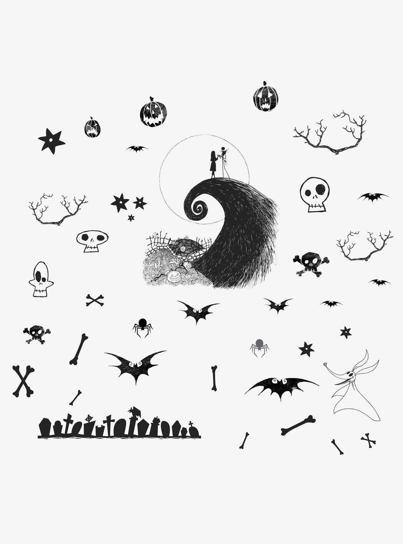 The Nightmare Before Christmas Jack And Sally Peel And Stick Wall Decals, , hi-res