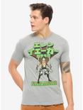 Attack on Titan Eren Jaeger Kanji T-Shirt, GREEN, hi-res